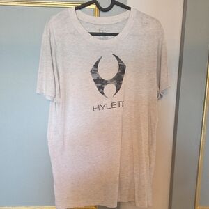 Hylete Gray Short Sleeve Tee Soft Crew Neck